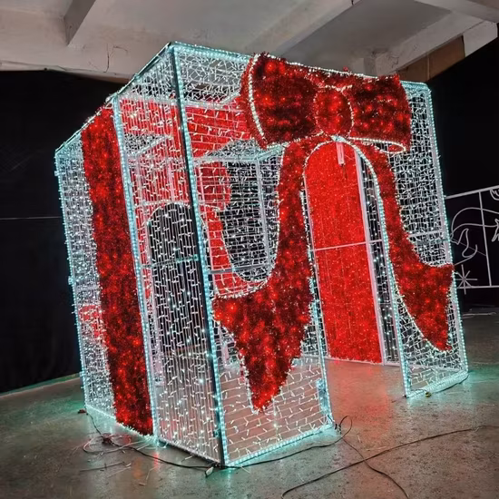 Usine extérieure IP65 lampadaire de Noël pôle éclairage à motif LED pour les vacances en plein air arbre événement Ramadan Noël décoration de paysage