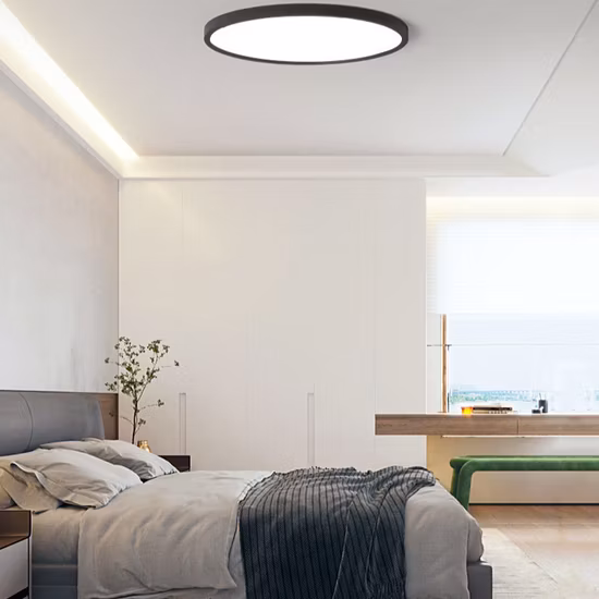 Meilleure vente Energy Star ETL 6 pouces 12 W 5CCT pas de scintillement réglable encastré rond Ultra mince panneau lumineux LED plafond